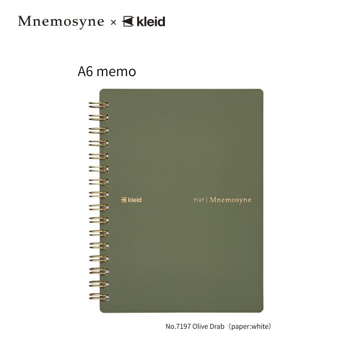 Rakuten - Mnemosyne×kleid A6 メモ No.7197 Olive Drab148×114mm 用紙：80枚（マルマン筆記用紙80g/m2）