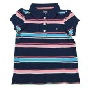 ☆夏物お買い得セール☆Tommy Hilfiger(トミーヒルフィガー) マルチボーダーストレッチポロシャツ(Navy)【サマーSALE】