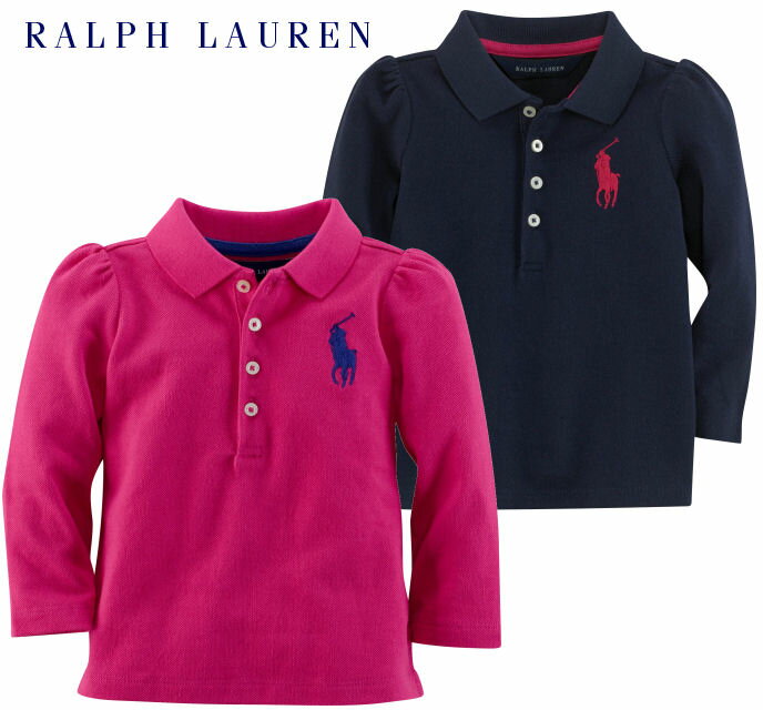 Ralph Lauren(ラルフローレン) ビッグポニーガールズ鹿の子ポロシャツ【9M/12M/18M/24M】BigPony