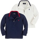 ラルフローレン　ベビー服 Ralph Lauren(ラルフローレン) ワンポイントモックネックフレンチリブニットプルオーバー【9M/12M/24M】