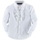 Ralph Lauren(ラルフローレン) ガールラッフルドブラウス(White)【5】