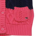 Tommy Hilfiger(トミーヒルフィガー) フード付コットンボーダーカーディガン(Pink/Navy) 2