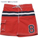 Tommy Hilfiger(トミーヒルフィガー) ライン8スイムトランクス(Red)/男の子水着