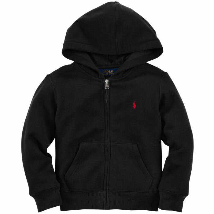 スーパーSALE◇POLO RALPH LAUREN(ポロ ラルフローレン) ワンポイントフルジップアップロゴパーカー(Black)【5】