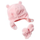 Carter's(カーターズ) 耳付ボアイヤーフラップキャップ&ミトンセット(Pink)【0-9m/12-24m】帽子手袋