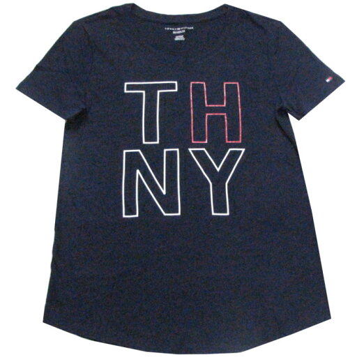 【レディース】Tommy Hilfiger(トミーヒルフィガー) TH NY ロゴTシャツ(Navy) 【レディース】Tommy Hilfiger(トミーヒルフィガー) TH NY ロゴTシャツ(Navy)