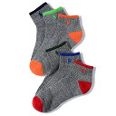 【メンズ】POLO RALPH LAUREN(ポロ ラルフローレン) Heel/Toe ショート丈ワンポイントソックス(Gray) 6足セット/靴下