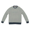 【メンズ】Tommy Hilfiger(トミーヒルフィガー) HILFIGERロゴスウェット(Gray)/薄手トレーナジャージSLEEPWEAR☆ギフト・プレゼントに！