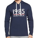 【メンズ】Tommy Hilfiger(トミーヒルフィガー) 1985HILFIGERフード付長袖Tシャツ(Navy)/プルオーバーパーカーSLEEPWEAR☆ギフト・プレゼントに！