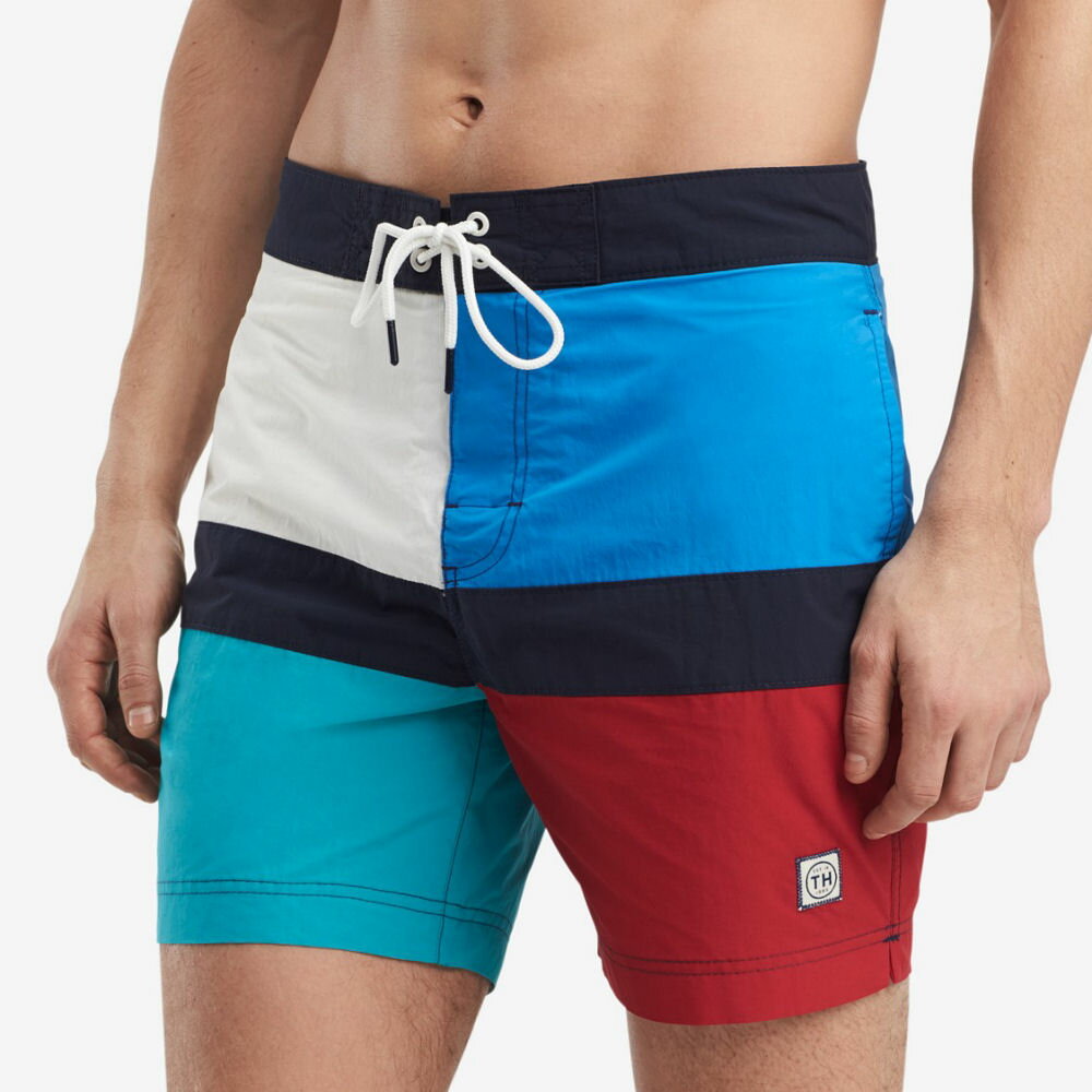 【メンズ】Tommy Hilfiger(トミーヒルフィガー) カラーブロックスイムトランクス【S/M/L/XL】/男性用水着☆ギフト・プレゼントに!