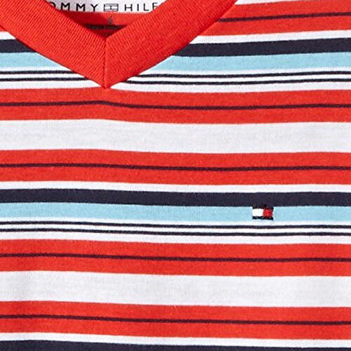 Tommy Hilfiger(�ȥߡ��ҥ�ե�����) ���ݥ����V�ͥå��ܡ�����T�����(Red)