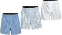 【メンズ】Ralph Lauren(ラルフローレン) ワンポイントトランクス3枚組(White/Stripe/Check)/Three Woven Boxer/...