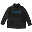 【メンズ】Tommy Hilfiger(トミーヒルフィガー) TOMMYロゴフリースプルオーバー(Black)☆ギフト・プレゼントに!