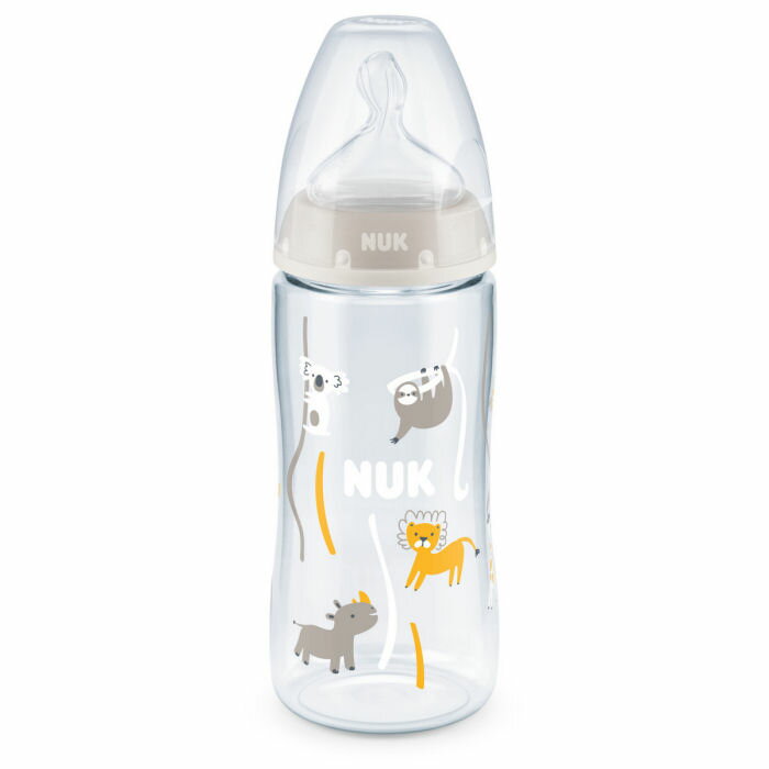 NUK(ヌーク) プレミアムチョイスほ乳びん温度センサー付(ポリプロピレン製)300ml/サファリ