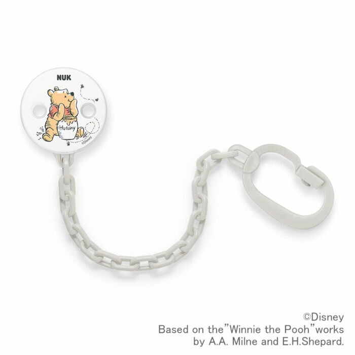 NUK(ヌーク) おしゃぶりホルダー/くまのプーさん/クラシックホワイトのサムネイル