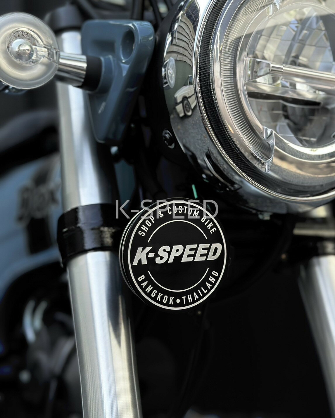 K-SPEED Diabolus DX055 ホーンカバー Decorative Horn Cover for Honda DAX125 ワンポイントロゴ デザインカスタム