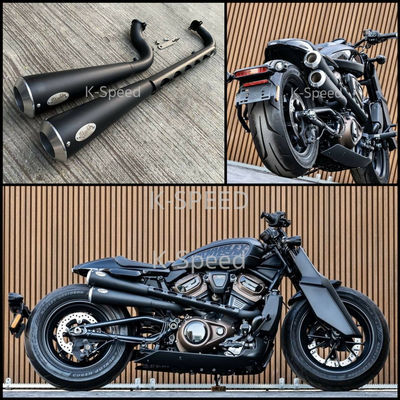 【予約販売商品】 K-SPEED Diabolus HD009 カスタムマフラー S2 Full System Exhaust For HARLEY DAVIDSON SPORTSTER 1250S ハーレーダビッドソン スポーツスター1250S 2021年
