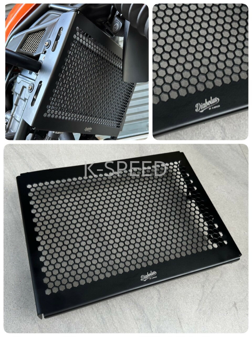 K-SPEED Diabolus RB0181 �饸�������������� Radiator Guard Hexagon for Honda Rebel 250&500 year 2016+ �饸�����������С� ��֥�250/500