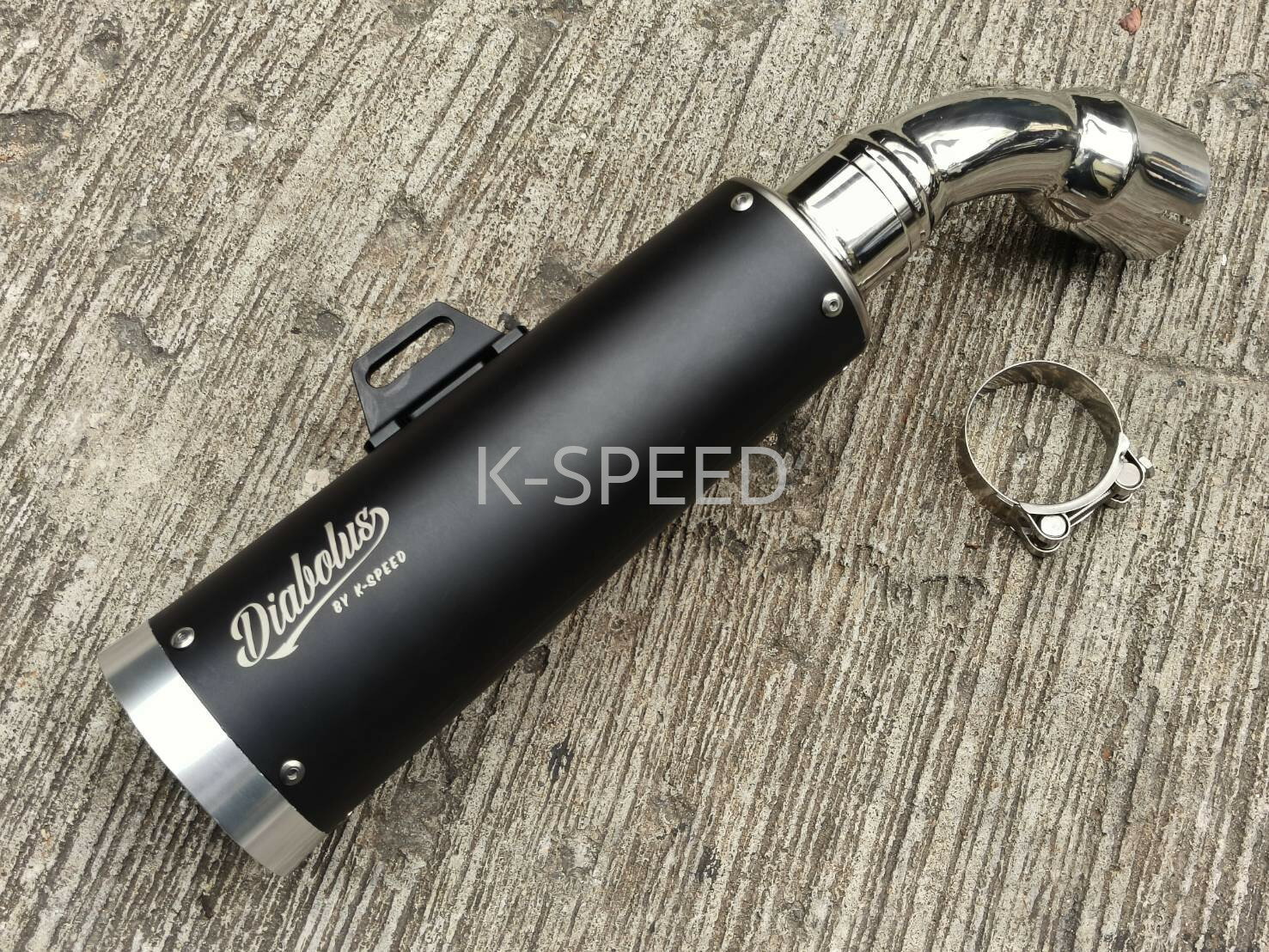 K-SPEED Diabolus RB0192 スリップオンマフラー black-silver Slip-on Exhaust for Honda Rebel 250 ( Japanese specs ) year 2024-2025 レブル250 ホンダ