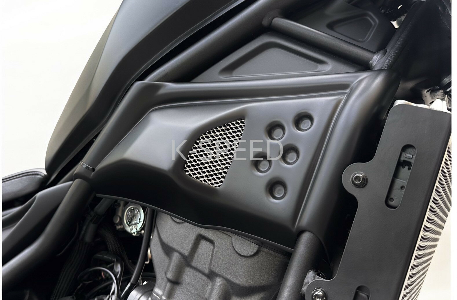 K-SPEED Diabolus RB0205 エンジンカバー つや消しブラック Engine Cover V.1 for Honda Rebel 250 E-C..