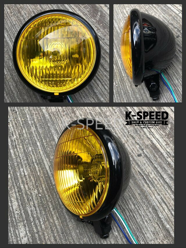 K-SPEED 5.5インチ チョッパー用 MODIFIED HEADLIGHT  バイクカスタム
