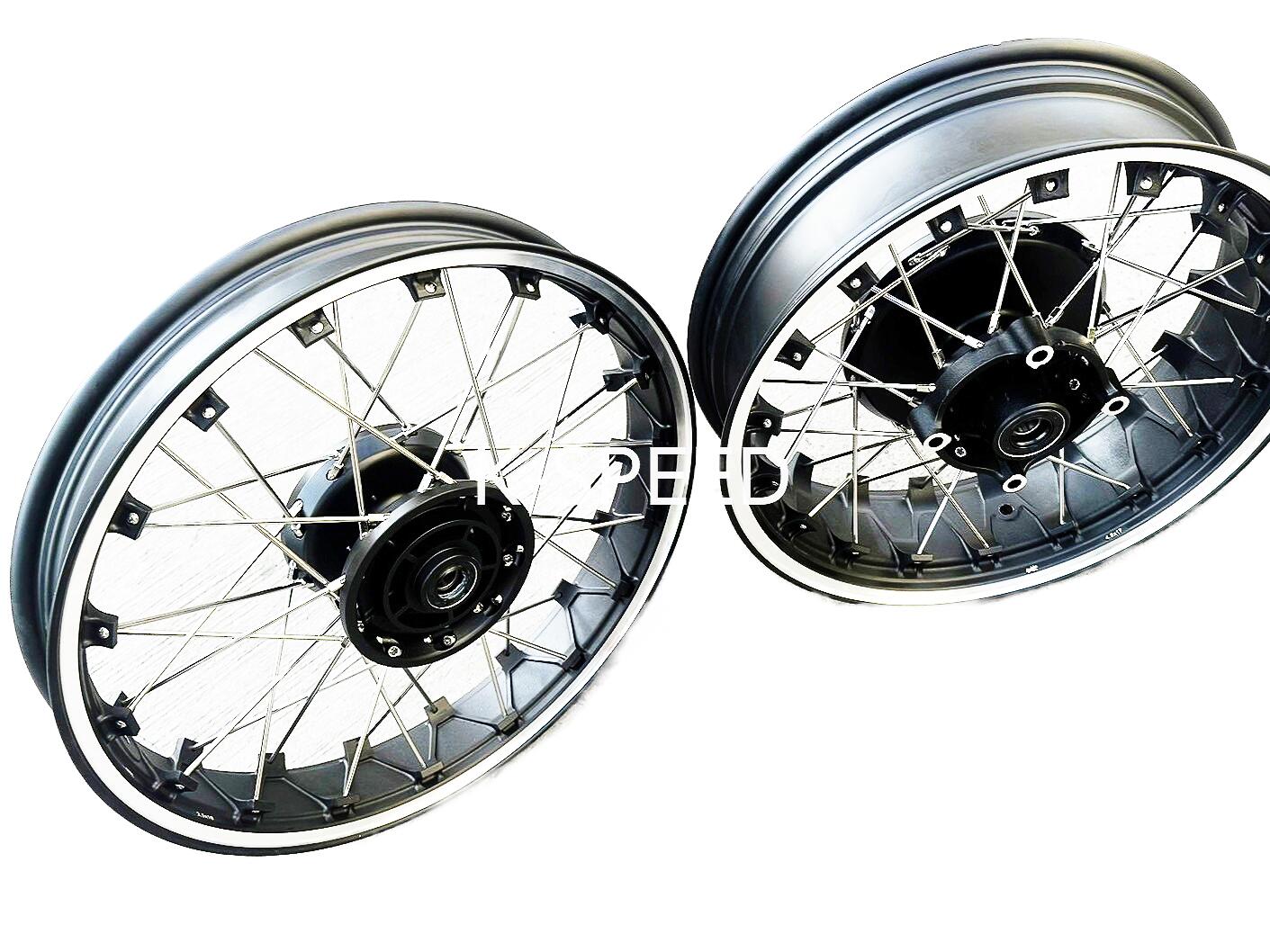 K-SPEED CL07 スポークチューブレスホイール前後セット ホンダCL250 CL500用 バイクカスタムパーツ