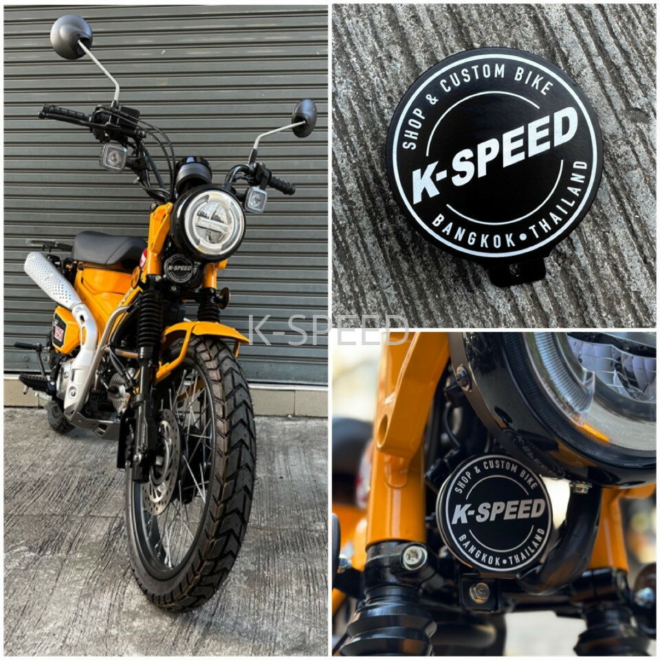 【予約販売商品】K-SPEED ホンダ CT125用 ホーンカバー アルミ製 バイク カスタムパーツ ドレスアップパーツ ハンターカブ タイ発の人気ブランドK-SPEEDのCT125用ホーンカバー！バイクカスタムで差をつけるアルミ製ドレスアップパーツ（予約販売：10〜14日でお届け） 商品情報【商品説明】タイの有名バイクカスタムパーツブランド、K-SPEED製のホンダ CT125（ハンターカブ）専用ホーンカバーです。高品質なアルミ素材を採用しており、純正パーツとは一味違う重厚感のある質感でフロント周りをスタイリッシュに演出します。バイクの個性を引き立てるカスタムパーツとして、ドレスアップに最適なアイテムです。【カラー】商品画像参照【適合】ホンダCT125 ハンターカブ【特徴】・質感の高いアルミ製で耐久性と高級感を両立・フロント周りの印象をガラリと変えるドレスアップパーツ・K-SPEEDならではの洗練されたデザイン・CT125専用設計のためフィッティングがスムーズ【メーカー】K-SPEED（Kスピード）タイ発の人気バイクカスタムパーツブランド。GB350・Rebel・Monkey125など人気車種のカスタムパーツを豊富に展開。【ご注意】・予約販売のためご注文後10〜14日でのお届けとなります・海外製品のため商品・箱に多少の傷・凹みがある場合があります・取り付けは自己責任でお願いします※販売元の都合により、ご注文後にキャンセルとなる場合がございます。 5