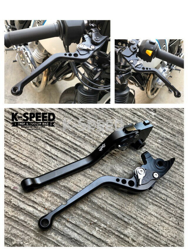 K-SPEED ブレーキ＆クラッチレバー GT650 Interceptor650 2018-2023 ブラック バイク カスタムパーツ