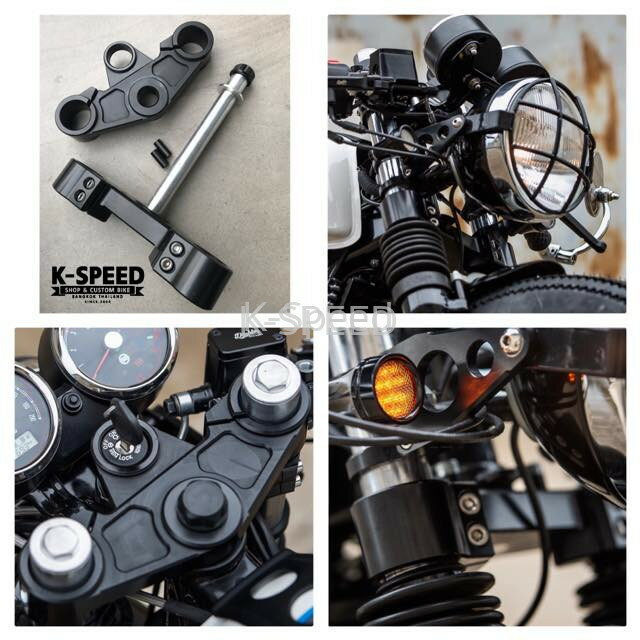 【予約販売商品】K-SPEED ロイヤルエンフィールド GT650用 ジュラルミン製 トリプ...