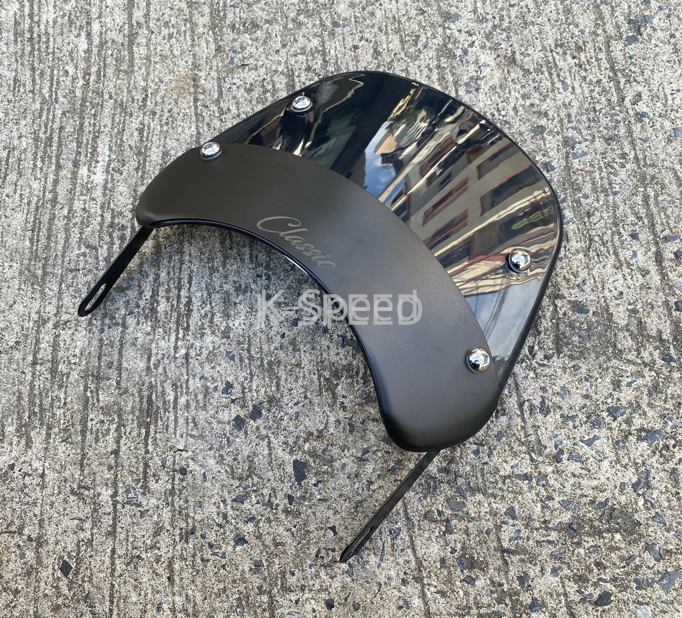 K-SPEED RoyalEnfield GT650/Interceptor650用スモークウインドシールド CS-015 バイクカスタムパ