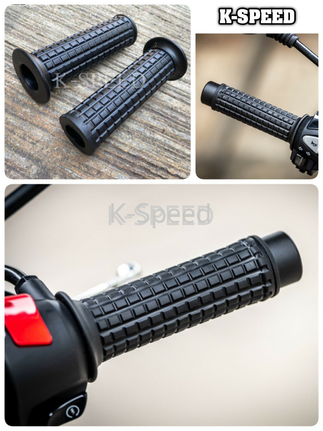 K-SPEED ハンドルグリップ ロイヤルエンフィールド用 22mm Diabolus バイク カスタムパーツ グリップ ROYAL ENF