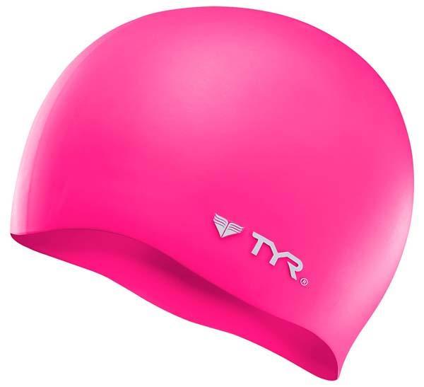 TYR ƥ Wrinkle Free Silicone Fl Pink Swimming Cap ˥å