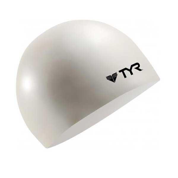 TYR ƥ Wrinkle Free Silicone White Swimming Cap ˥å