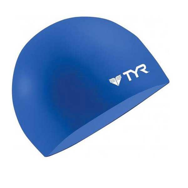 TYR ƥ Wrinkle Free Silicone Navy Swimming Cap ˥å