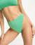 ӡ South Beach high leg bikini bottom in green glitter ǥ