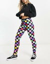 バンズ Vans x ireneisgood leggings in multi checkerboard レディース