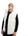 カルバンクライン Calvin Klein Jeans essentials non down relaxed vest in ivory メンズ