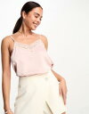 インザスタイル In The Style x Jac Jossa exclusive lace trim cami in pale pink レディース