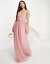  ASOS DESIGN Bridesmaid cami pleated tulle maxi dress in rose ǥ