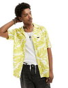 リー Lee short sleeve revere collar leaf print shirt in yellow メンズ