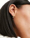 エイソス エイソス ASOS DESIGN waterproof stainless steel earrings with link detail in gold tone レディース