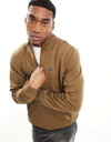 バンズ Vans versa standard quarter zip sweatshirt in brown メンズ