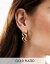  ASOS DESIGN 14k gold plated 25mm hinge hoop earrings with wiggle design ǥ