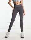 Stradivarius legging with v waist in washed charcoal fB[X