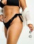 ASOS Curve  ASOS DESIGN Curve mix and match ruched deep tie side bikini bottom in black ǥ