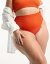 ASOS Curve  ASOS DESIGN Curve mix and match crinkle high leg high waist bikini bottom in deep orange ǥ