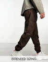 エイソス ASOS DESIGN pull on cargo jogger in brown with elasticated waist メンズ