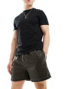 GC\X ASOS DESIGN wide short in heavy washed leather look Y