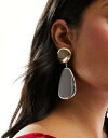 エイソス エイソス ASOS DESIGN drop earrings with molten mixed metal design in multi レディース