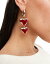  ASOS DESIGN drop earrings with red heart detail in gold tone ǥ